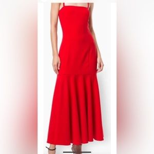 Carolina Herrera Spaghetti Strap A Line Dress Chili Red -New Homecoming dress!